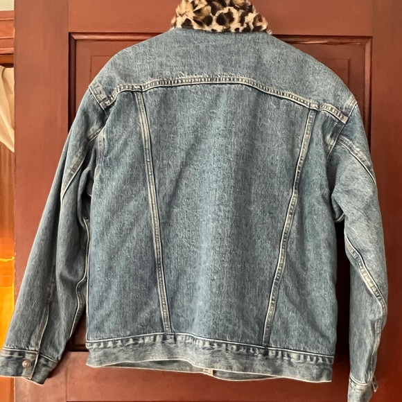Levi’s trucker reversible leopard fur denim jacket - Picture 4 of 12